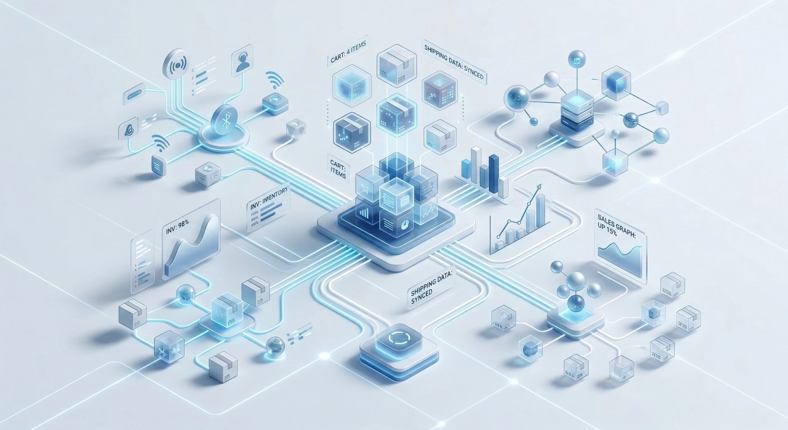 Vernetzung moderner E-Commerce Systeme wie Base, Shopware und JTL für zentralisiertes Multi-Channel-Management